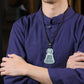 Jade Buddha necklace man