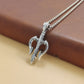 Sterling Silver Aquaman Trident Pendant Necklace ~ God of Sea Neptune / Poseidon Trident right