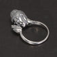 Sterling silver buddha ring side