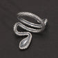 silver snake ring back