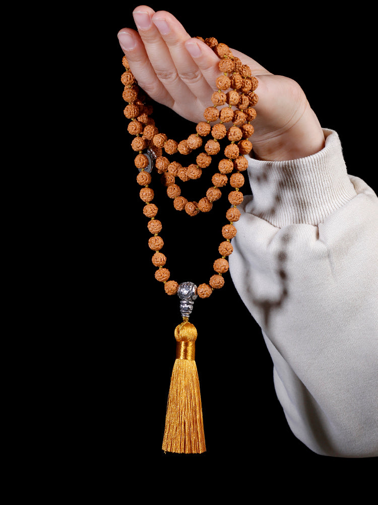 Rudraksha Mala Necklace ~ Buddhist Prayer Beads 