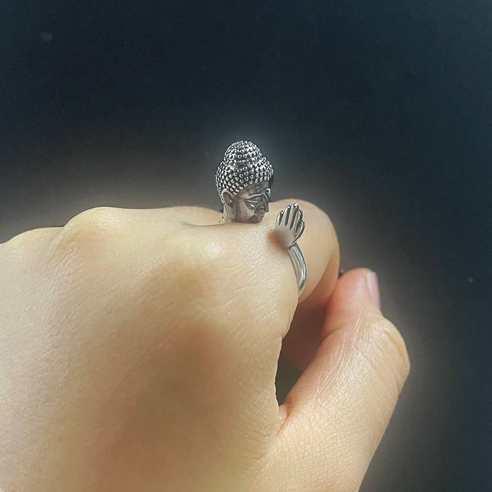 Sterling silver buddha ring model