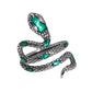 925 silver snake ring white bg