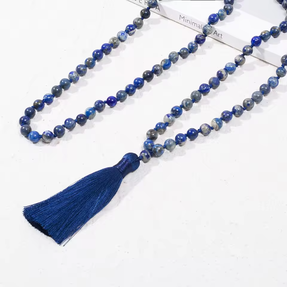 Lapis Mala Necklace 8mm