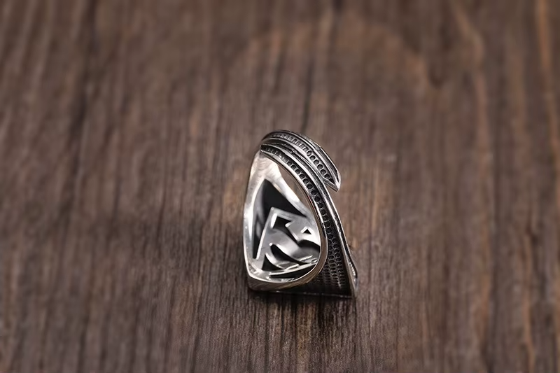 sterling silver superman ring