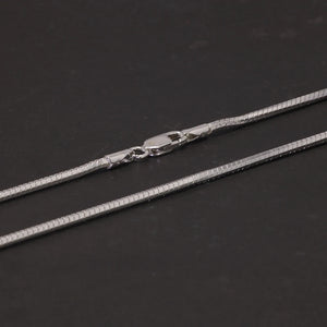 Long Sterling Silver Snake Chain Necklace 2mm men women