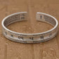 S999 silver spiritual bracelet worn on hand close up