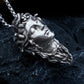 Sterling Silver Snake Medusa Goddess Pendant Necklace top