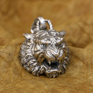 Sterling Silver Tiger Pendant Necklace