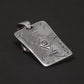 Handcrafted silver joker pendant back side