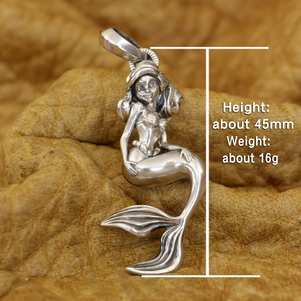 Ariel Mermaid Pendant Silver