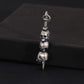 Skull sword pendant silver