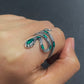 sterling silver snake ring video model hand