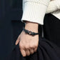 Silver leopard bracelet