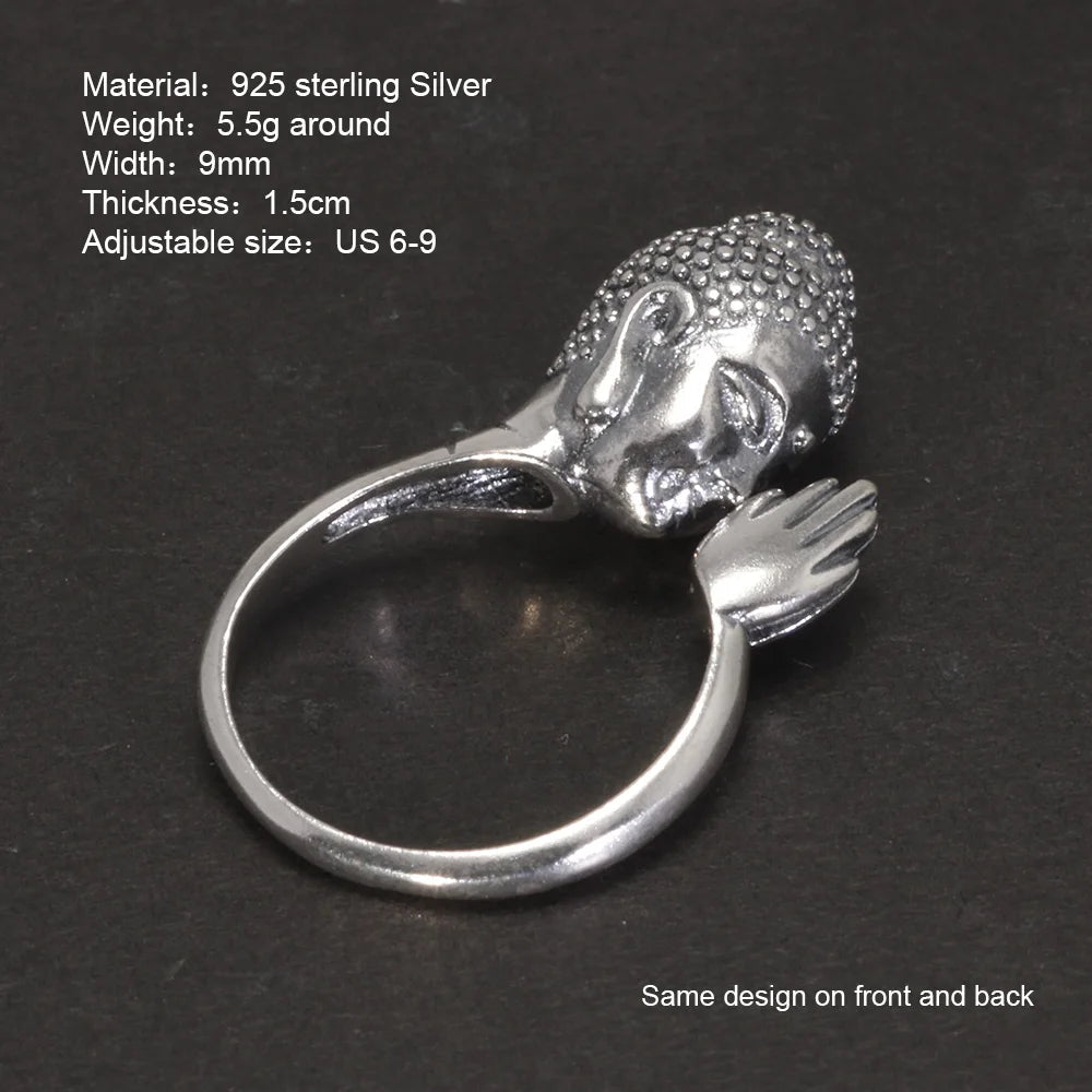 Sterling silver buddha ring dimensions