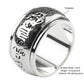 Sterling Silver Buddhist Tibetan Spinner Ring white background