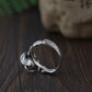 Sterling Silver Rose Flower ring back side