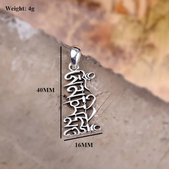 Sterling silver Buddha necklace