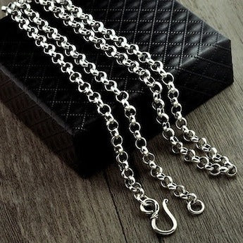 Sterling silver Rolo chain necklace