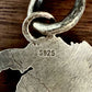 Sterling silver mermaid pendant back side 