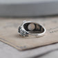 Sterling silver owl ring back