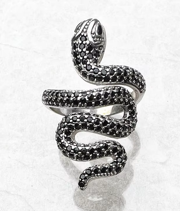 Sterling silver snake ring