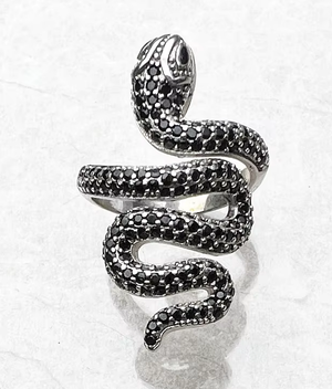 Sterling silver snake ring