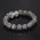 Tibetan silver mantra bracelet