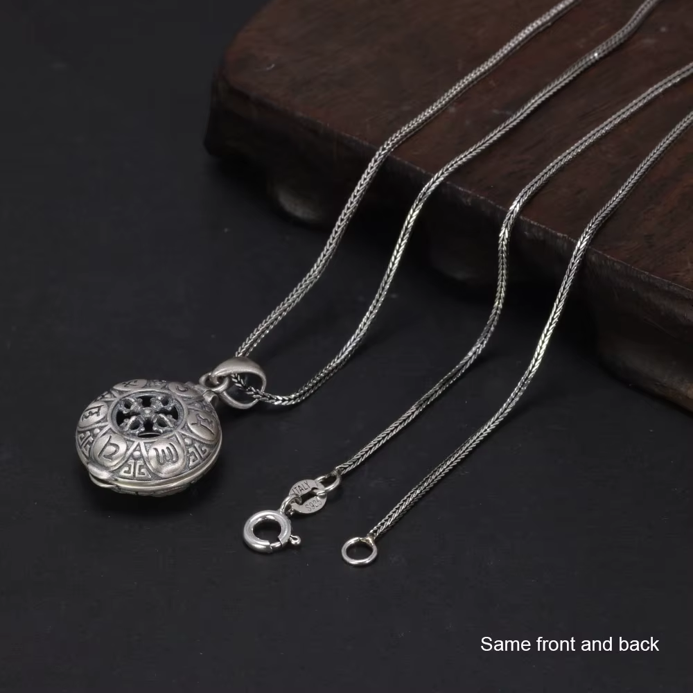 Vajra OM necklace front
