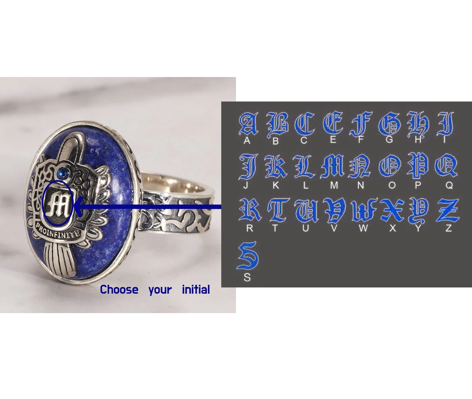 Vampire Diaries customized Damon Salvatore Ring detail
