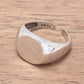 adjustable silver signet ring