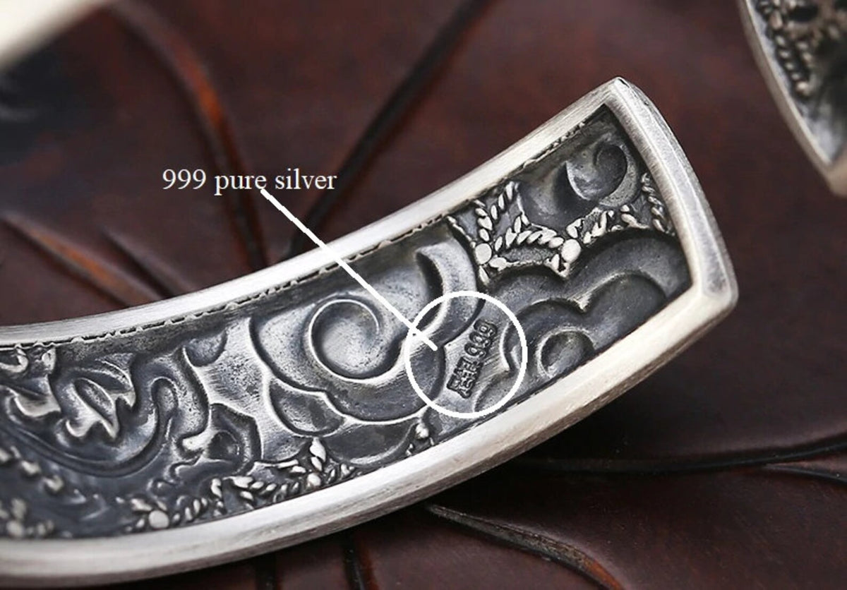 adjustable phoenix dragon cuff bracelet