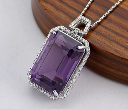amethyst pendant front