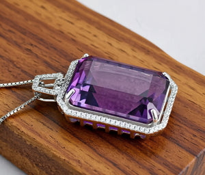 amethyst pendant side