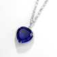 blue heart pendant side angle