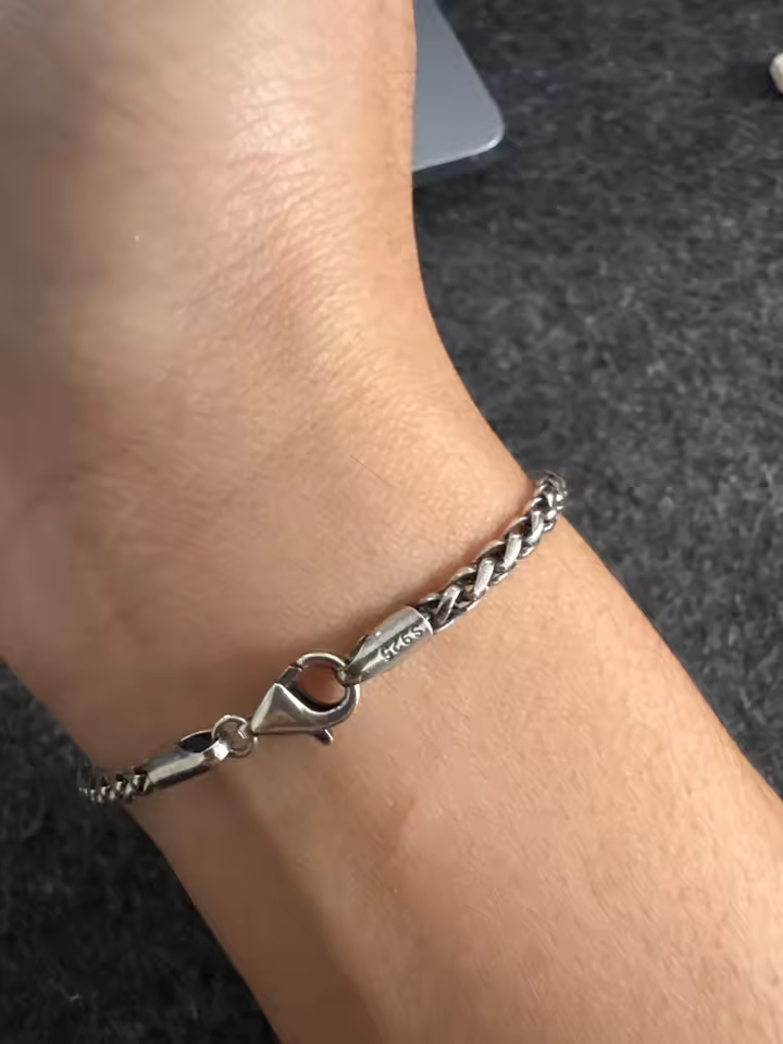 Braided Spiga Bracelet Silver