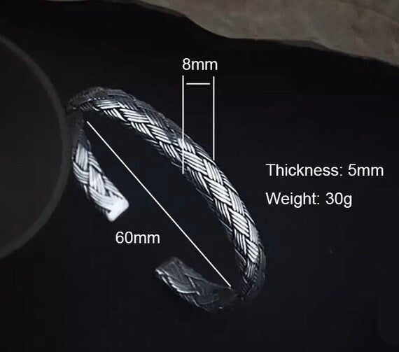 braided cuff bracelet detail