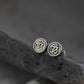 buddhist om earrings minimalist spiritual jewelry