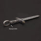 detailed silver sword charm