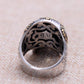 detailed sugar skull ring close up back view