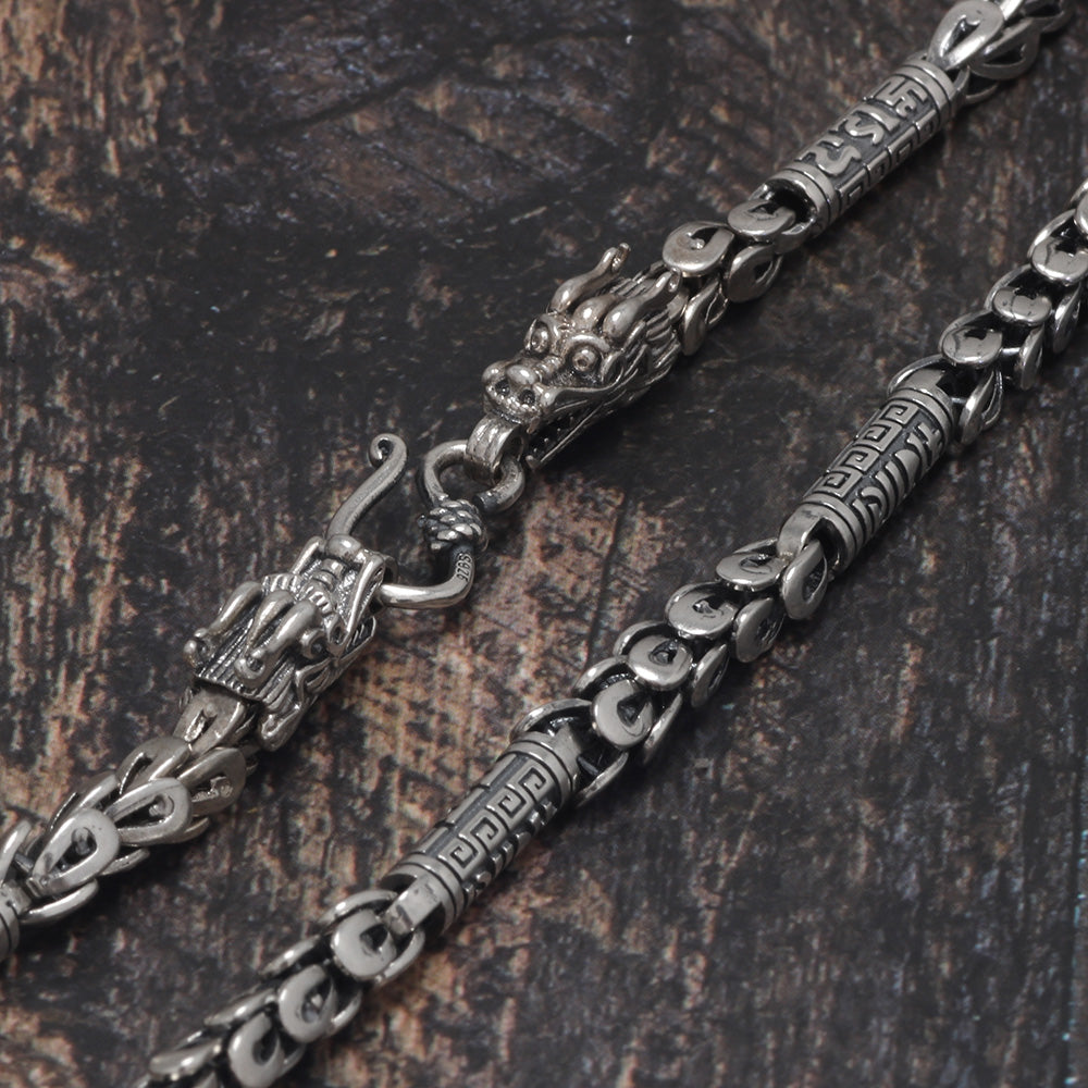 Dragon head necklace detail