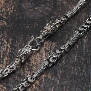 Dragon head necklace detail