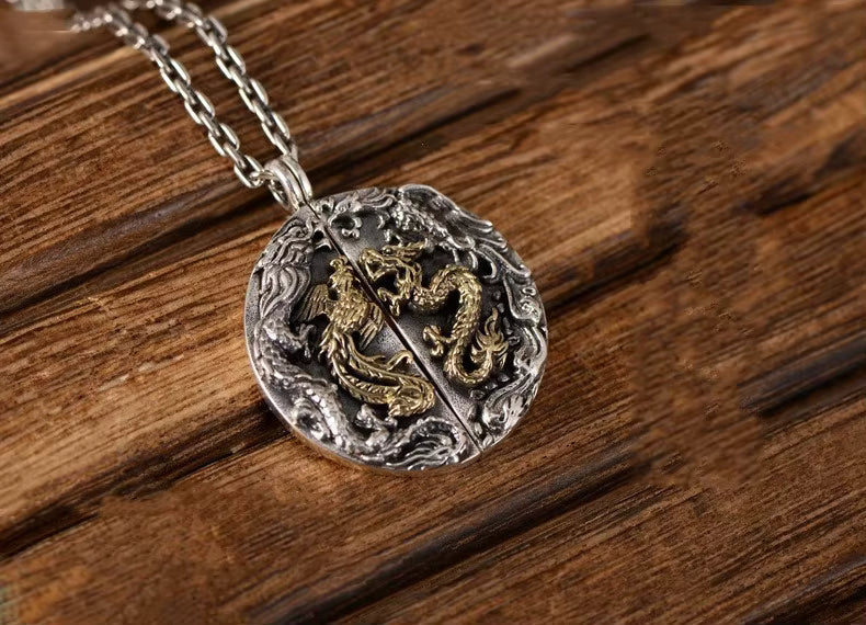 dragon phoenix pendant necklace
