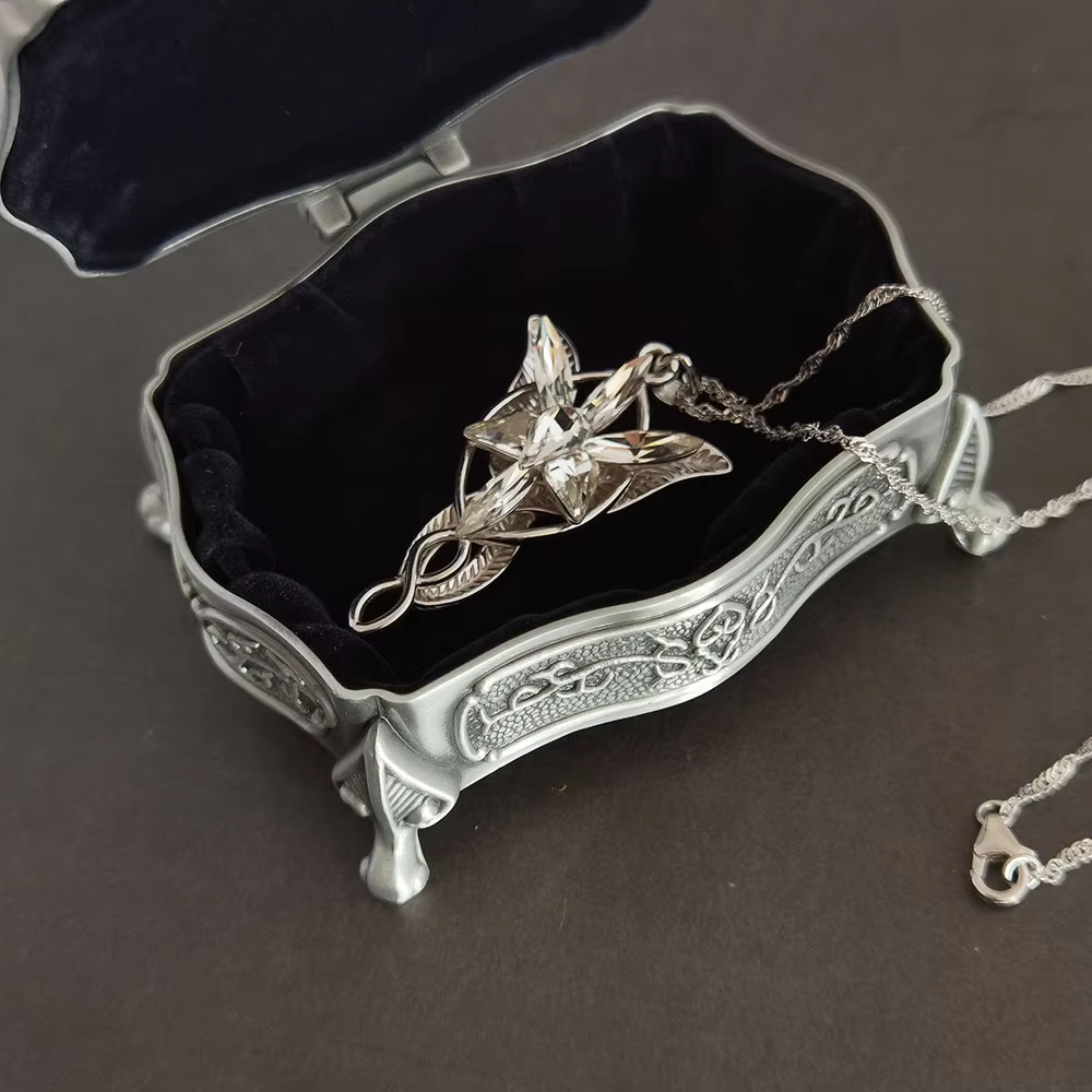 elven crystal necklace