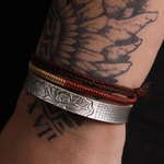 fine 999 silver lotus bracelet on hand men