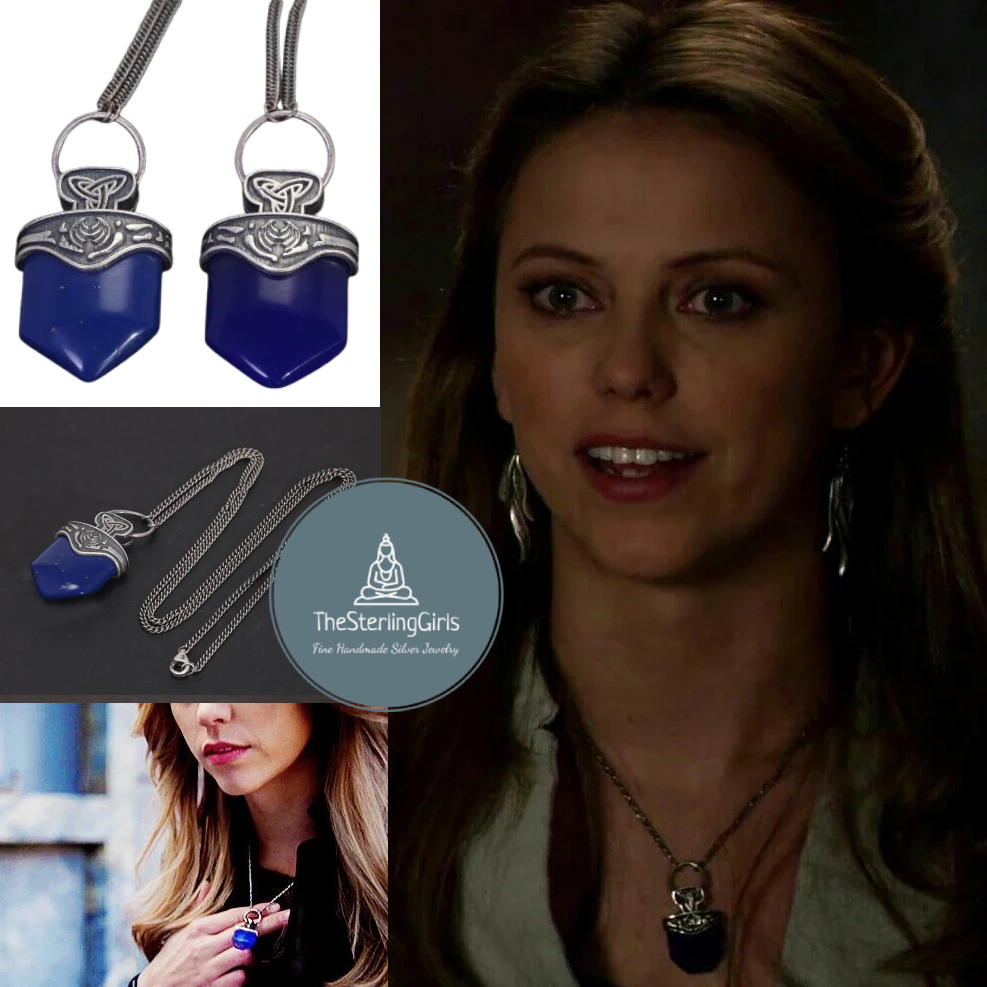 freya mikaelson lapis lazuli pendant necklace