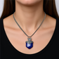 freya mikaelson lapis lazuli pendant necklace worn on neck