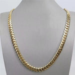 gold cuban necklace front view