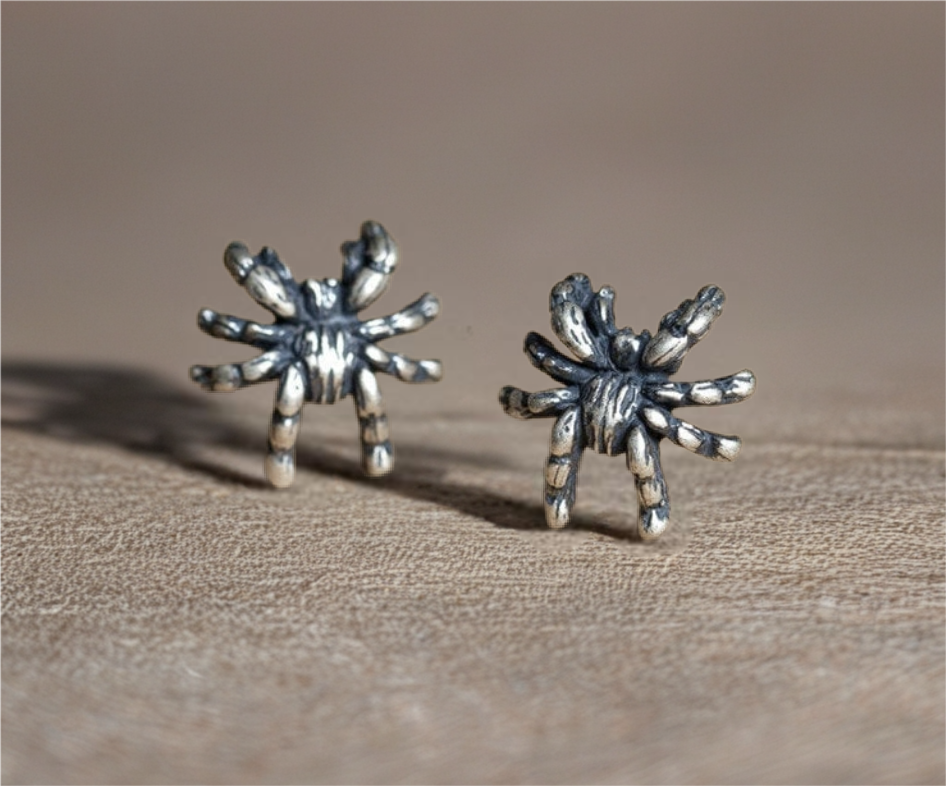 gothic spider earrings