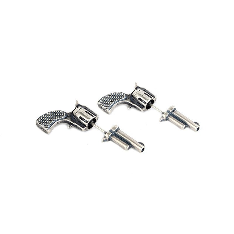 gun shape ear studs